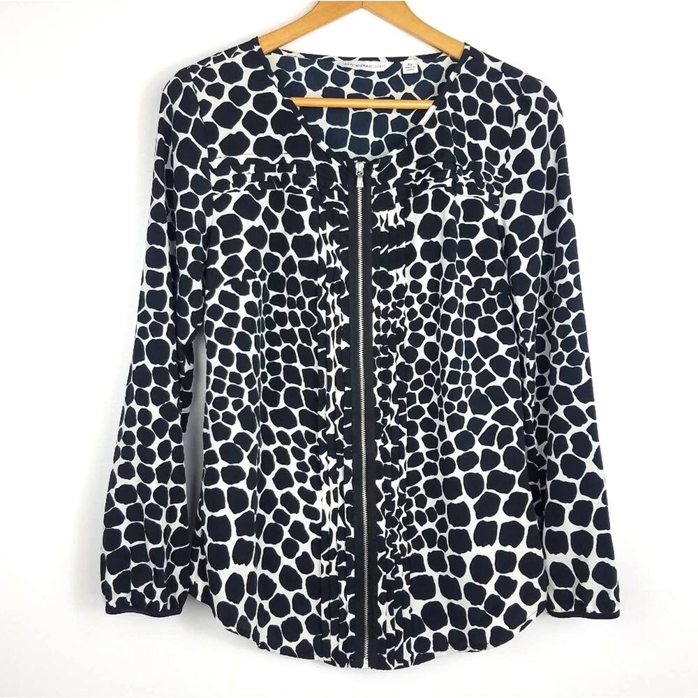 Isaac Mizrahi | Animal Print Blouse w/ Zipper